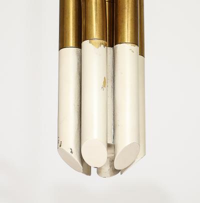 Angelo Lelli Lelii Hammered Brass Chandelier by Angelo Lelii for Arredoluce