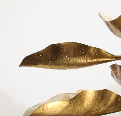 Angelo Lelli Lelii Hammered Brass Chandelier by Angelo Lelii for Arredoluce