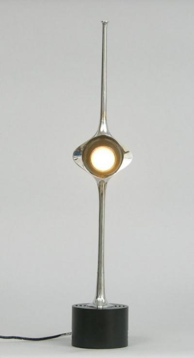 Angelo Lelli Lelii Italian Mid Century Modern Cobra Table Lamp by Angelo Lelli for Arredoluce