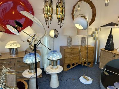 Angelo Lelli Lelii Mid Century Floor Lamp Brass Metal by Angelo Lelii for Arredoluce Italy 1950s