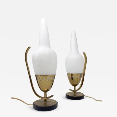 Angelo Lelli Lelii Mid Century Modern Pair of Table Lamps Model 12915 by Angelo Lelii