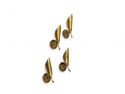 Angelo Lelli Lelii Pair of Leaf Wall Lights by Angelo Lelii for Arredoluce