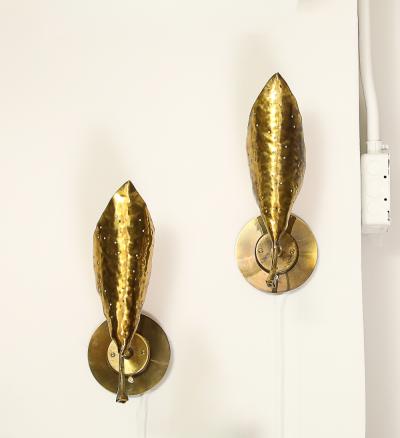 Angelo Lelli Lelii Pair of Leaf Wall Lights by Angelo Lelii for Arredoluce