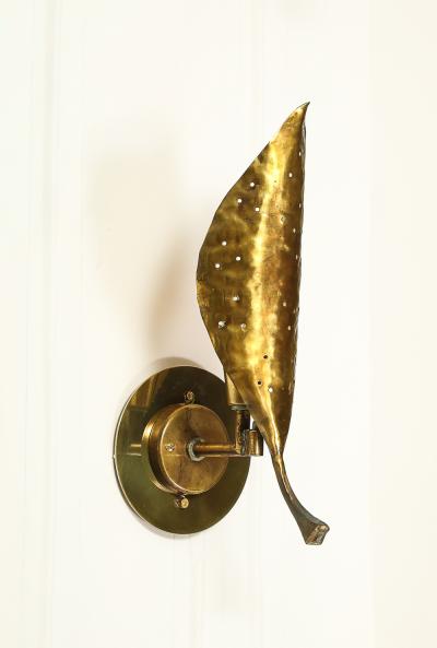 Angelo Lelli Lelii Pair of Leaf Wall Lights by Angelo Lelii for Arredoluce