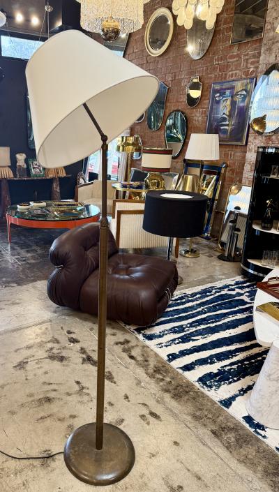 Angelo Lelli Lelii Patented Adjustable Brass Floor Lamp by Angelo Lelli for Arredoluce