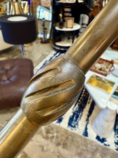 Angelo Lelli Lelii Patented Adjustable Brass Floor Lamp by Angelo Lelli for Arredoluce