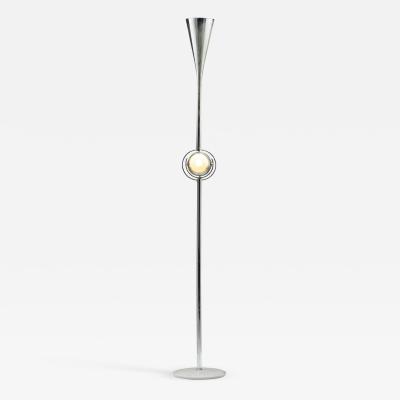 Angelo Lelli Lelii Rare Polifemo floor lamp in chromed version 