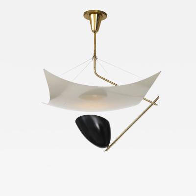 Angelo Lelli Lelii Rare Vela Ceiling Light Model 12385 by Arredoluce
