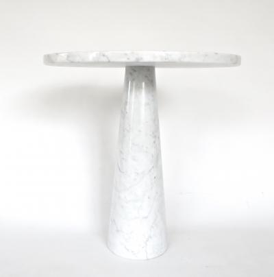 Angelo Mangiarotti ANGELO MANGIAROTTI EROS SERIES FOR SKIPPER WHITE CARRARA MARBLE TALL SIDE TABLE