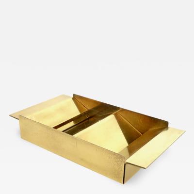 Angelo Mangiarotti Angelo Mangiarotti Brass Architectural and Sculptural Ashtray for Cleto Munari