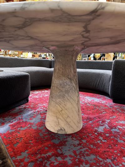 Angelo Mangiarotti Angelo Mangiarotti Calacatta Marble Round Oversize Dining Table 1970s