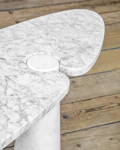 Angelo Mangiarotti Angelo Mangiarotti Consolle Table mod Eros in Carrara Marble