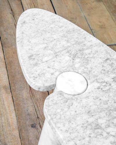 Angelo Mangiarotti Angelo Mangiarotti Consolle Table mod Eros in Carrara Marble