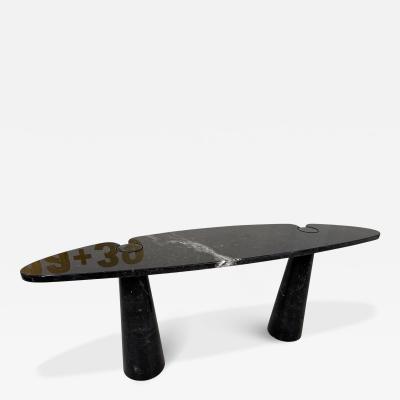 Angelo Mangiarotti Angelo Mangiarotti Eros Console Table in Black Marquina Marble Italy 1970s