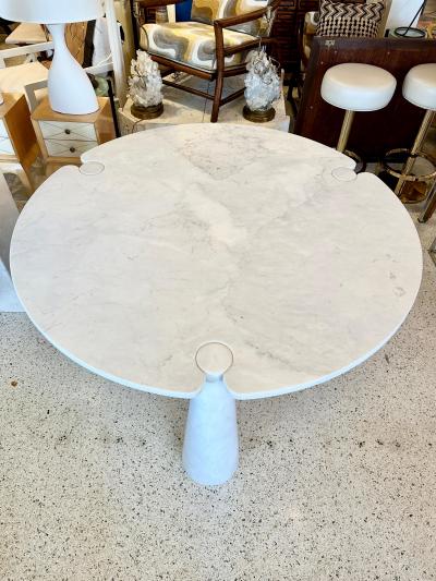 Angelo Mangiarotti Angelo Mangiarotti Eros Round Marble Dining Table Italy 1970s
