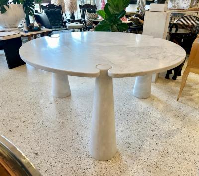Angelo Mangiarotti Angelo Mangiarotti Eros Round Marble Dining Table Italy 1970s