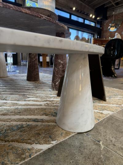 Angelo Mangiarotti Angelo Mangiarotti Eros White Marble Coffee Table Italy 1970s