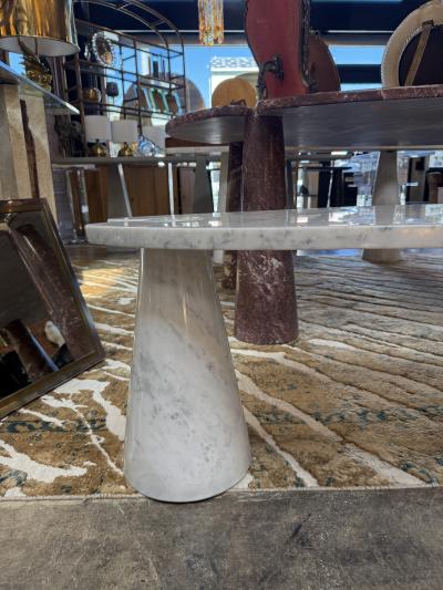 Angelo Mangiarotti Angelo Mangiarotti Eros White Marble Coffee Table Italy 1970s