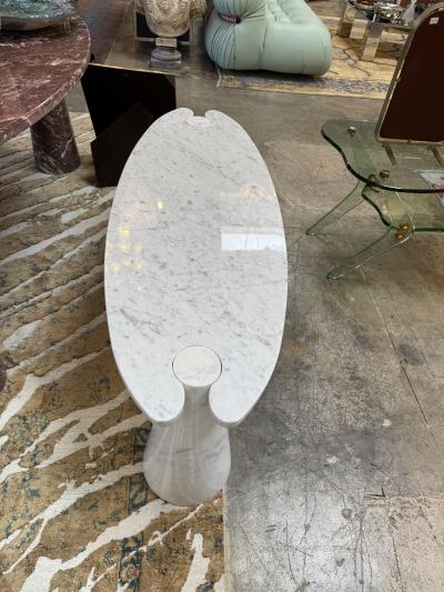 Angelo Mangiarotti Angelo Mangiarotti Eros White Marble Coffee Table Italy 1970s