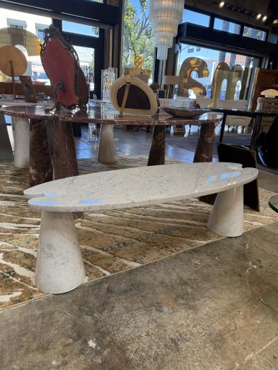 Angelo Mangiarotti Angelo Mangiarotti Eros White Marble Coffee Table Italy 1970s