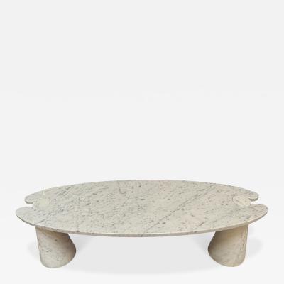 Angelo Mangiarotti Angelo Mangiarotti Eros White Marble Coffee Table Italy 1970s