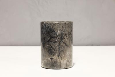 Angelo Mangiarotti Angelo Mangiarotti Gray Marble Vase