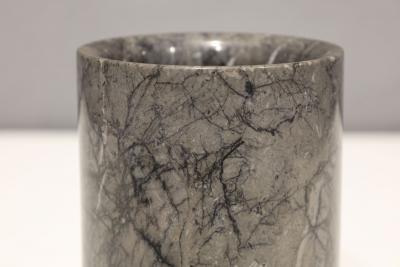 Angelo Mangiarotti Angelo Mangiarotti Gray Marble Vase
