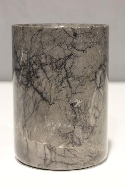 Angelo Mangiarotti Angelo Mangiarotti Gray Marble Vase