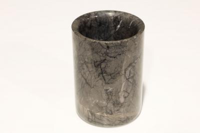 Angelo Mangiarotti Angelo Mangiarotti Gray Marble Vase