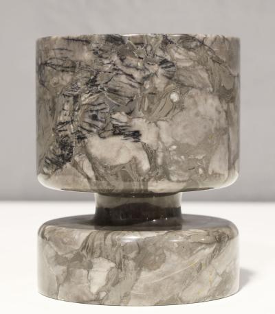 Angelo Mangiarotti Angelo Mangiarotti Gray Marble Vase