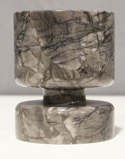 Angelo Mangiarotti Angelo Mangiarotti Gray Marble Vase