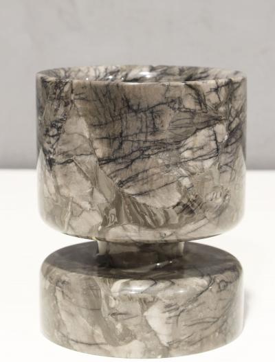 Angelo Mangiarotti Angelo Mangiarotti Gray Marble Vase