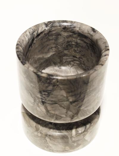 Angelo Mangiarotti Angelo Mangiarotti Gray Marble Vase