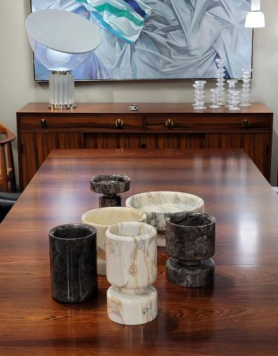 Angelo Mangiarotti Angelo Mangiarotti Gray Marble Vase