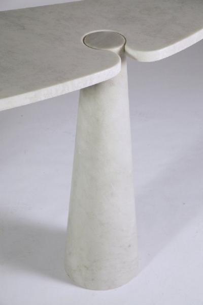Angelo Mangiarotti Angelo Mangiarotti Italian White Carrara Marble Console