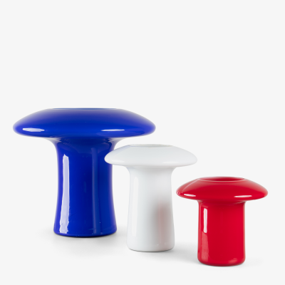 Angelo Mangiarotti Angelo Mangiarotti Murano Glass Mushroom Vases Set of 3