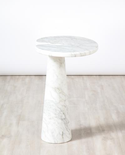 Angelo Mangiarotti Angelo Mangiarotti for Skipper Eros Series Carrara Marble Tall Side Table