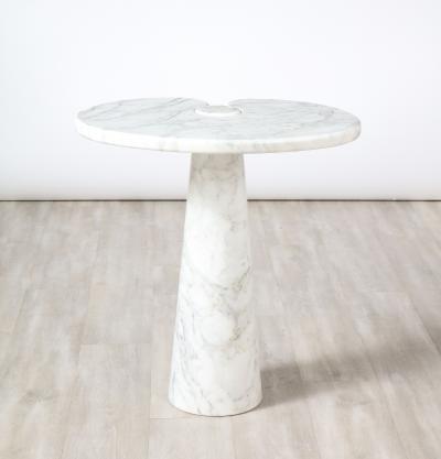Angelo Mangiarotti Angelo Mangiarotti for Skipper Eros Series Carrara Marble Tall Side Table