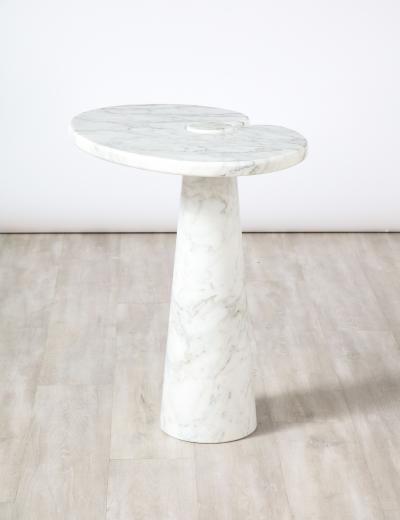 Angelo Mangiarotti Angelo Mangiarotti for Skipper Eros Series Carrara Marble Tall Side Table