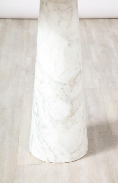 Angelo Mangiarotti Angelo Mangiarotti for Skipper Eros Series Carrara Marble Tall Side Table