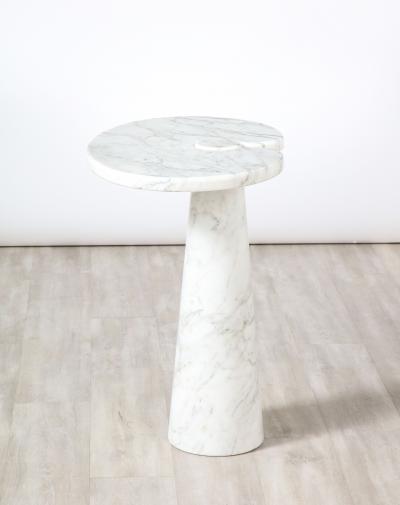 Angelo Mangiarotti Angelo Mangiarotti for Skipper Eros Series Carrara Marble Tall Side Table