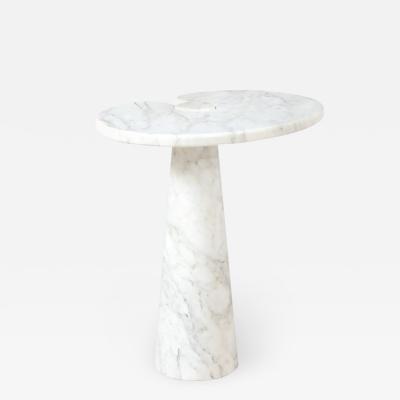 Angelo Mangiarotti Angelo Mangiarotti for Skipper Eros Series Carrara Marble Tall Side Table