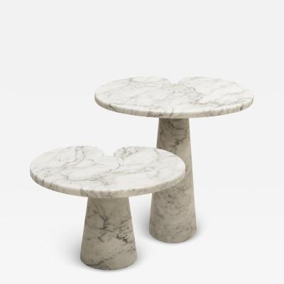 Angelo Mangiarotti Angelo Mangiarotti for Skipper Pair of Eros Marble Side Tables Italy 1970s