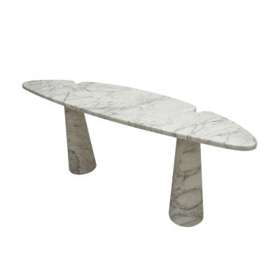 Angelo Mangiarotti Angelo Mangiarotti for Skipper White Carrara Marble Eros Console Table