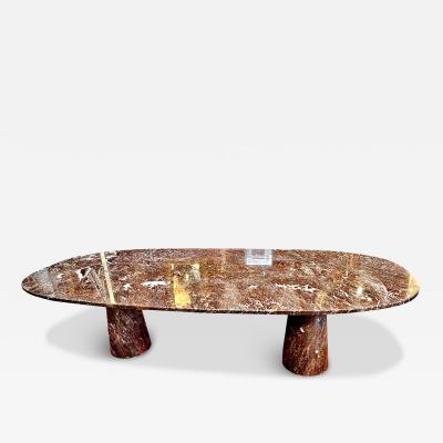 Angelo Mangiarotti Angelo Mangiarotti for skipper Rosso marble Eros dining table Italy 1970s