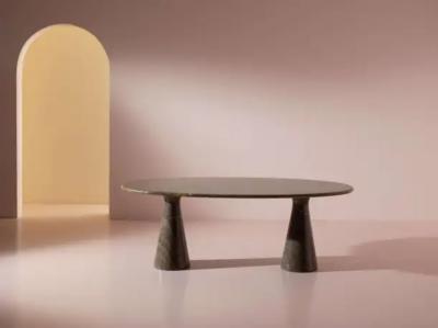 Angelo Mangiarotti Angelo Mangiarotti oval marble table model M1 by Tisettanta Italy 1970s