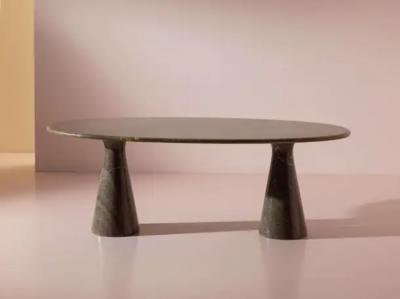 Angelo Mangiarotti Angelo Mangiarotti oval marble table model M1 by Tisettanta Italy 1970s