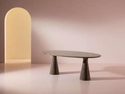 Angelo Mangiarotti Angelo Mangiarotti oval marble table model M1 by Tisettanta Italy 1970s
