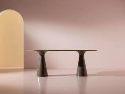 Angelo Mangiarotti Angelo Mangiarotti oval marble table model M1 by Tisettanta Italy 1970s
