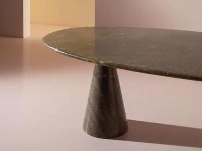 Angelo Mangiarotti Angelo Mangiarotti oval marble table model M1 by Tisettanta Italy 1970s
